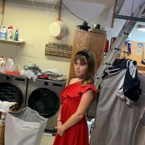 Elegant Red One Shoulder Dress